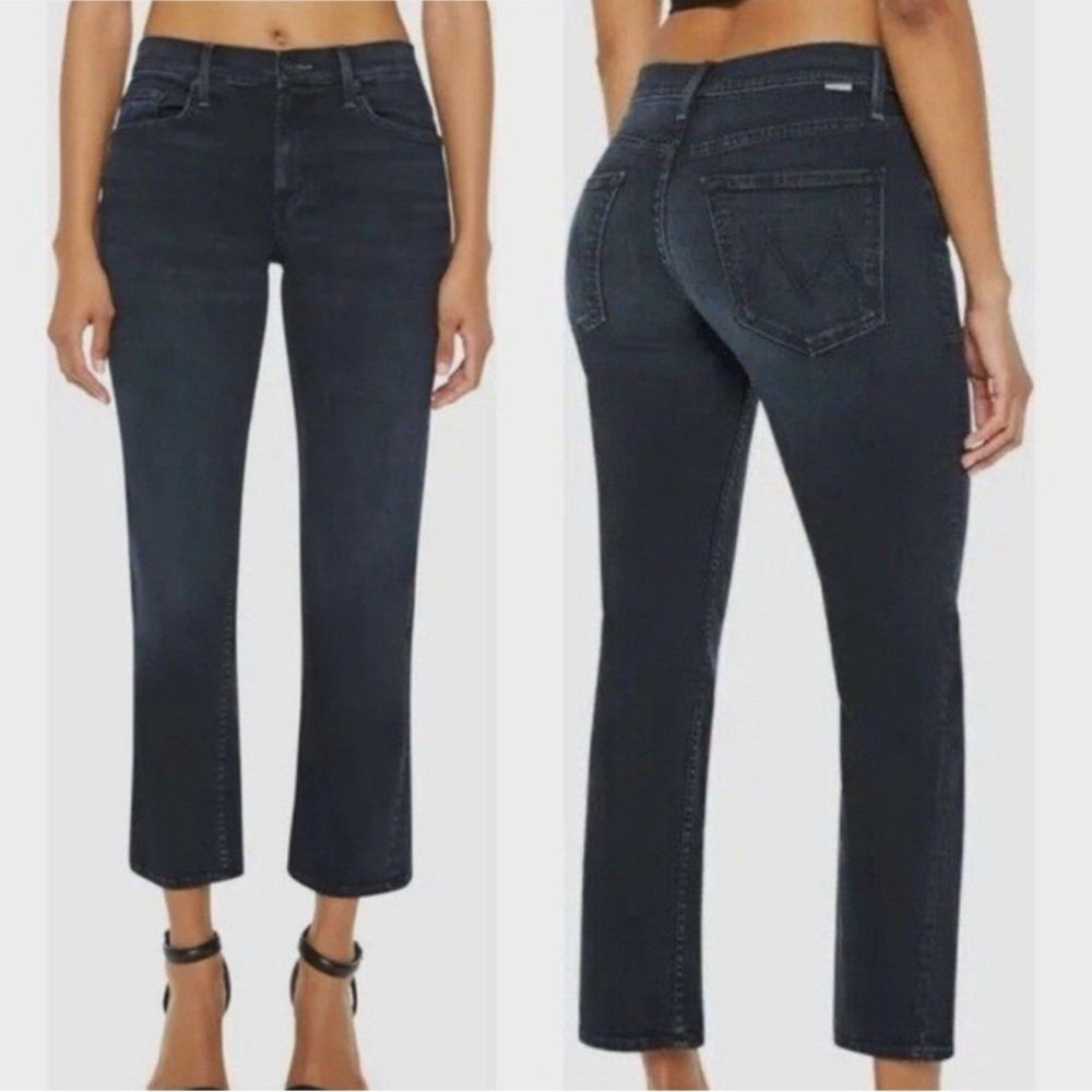 MOTHER Size 24 The Mid Rise Rider Ankle Jeans Night in Paris Wash Minimalist